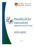 Instructor Handbook Cover