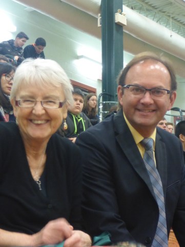 Fiona and Ron take in the PowWow activities